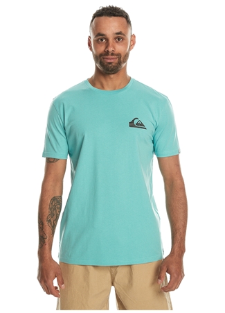 Quiksilver Mavi Erkek O Yaka Standart Fit Baskılı T-Shirt EQYZT07657_MW MINI LOGO SS