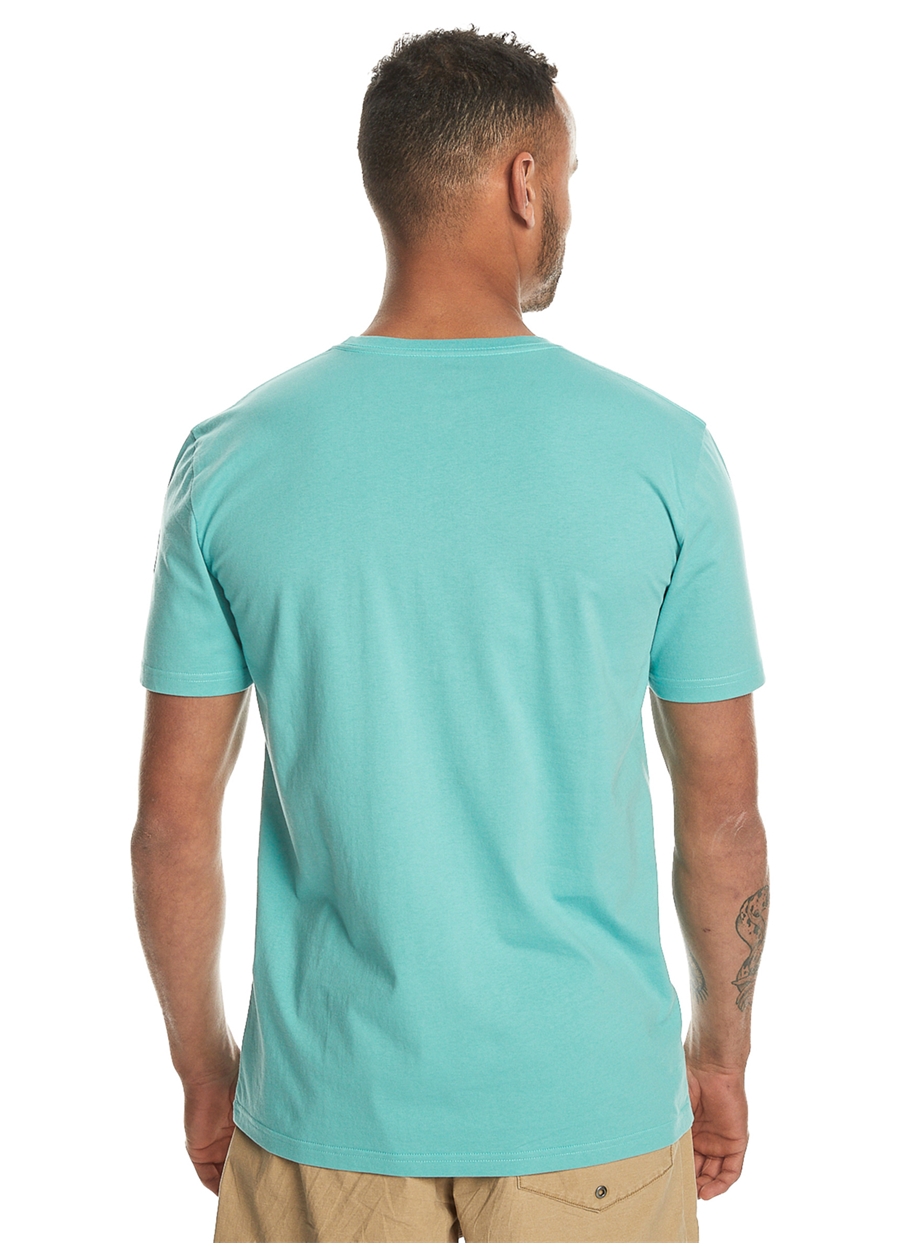 Quiksilver Mavi Erkek O Yaka Standart Fit Baskılı T-Shirt EQYZT07657_MW MINI LOGO SS_1