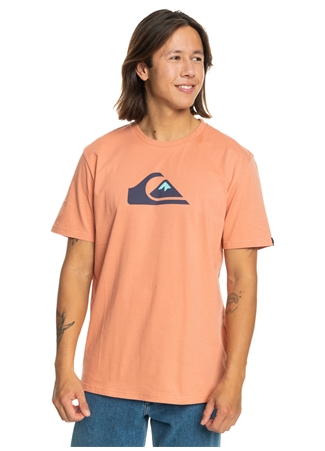 Quiksilver Pembe Erkek O Yaka Standart Fit Baskılı T-Shirt EQYZT07658_COMP LOGO SS_0