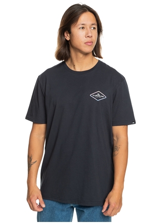 Quiksilver Siyah Erkek O Yaka Standart Fit Baskılı T-Shirt EQYZT07667_OMNI LOCK_0