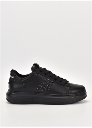 KARL LAGERFELD Siyah Erkek Deri Sneaker KAPRI MENS Stud Kounter Lo Lace_0