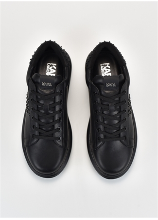 KARL LAGERFELD Siyah Erkek Deri Sneaker KAPRI MENS Stud Kounter Lo Lace_2