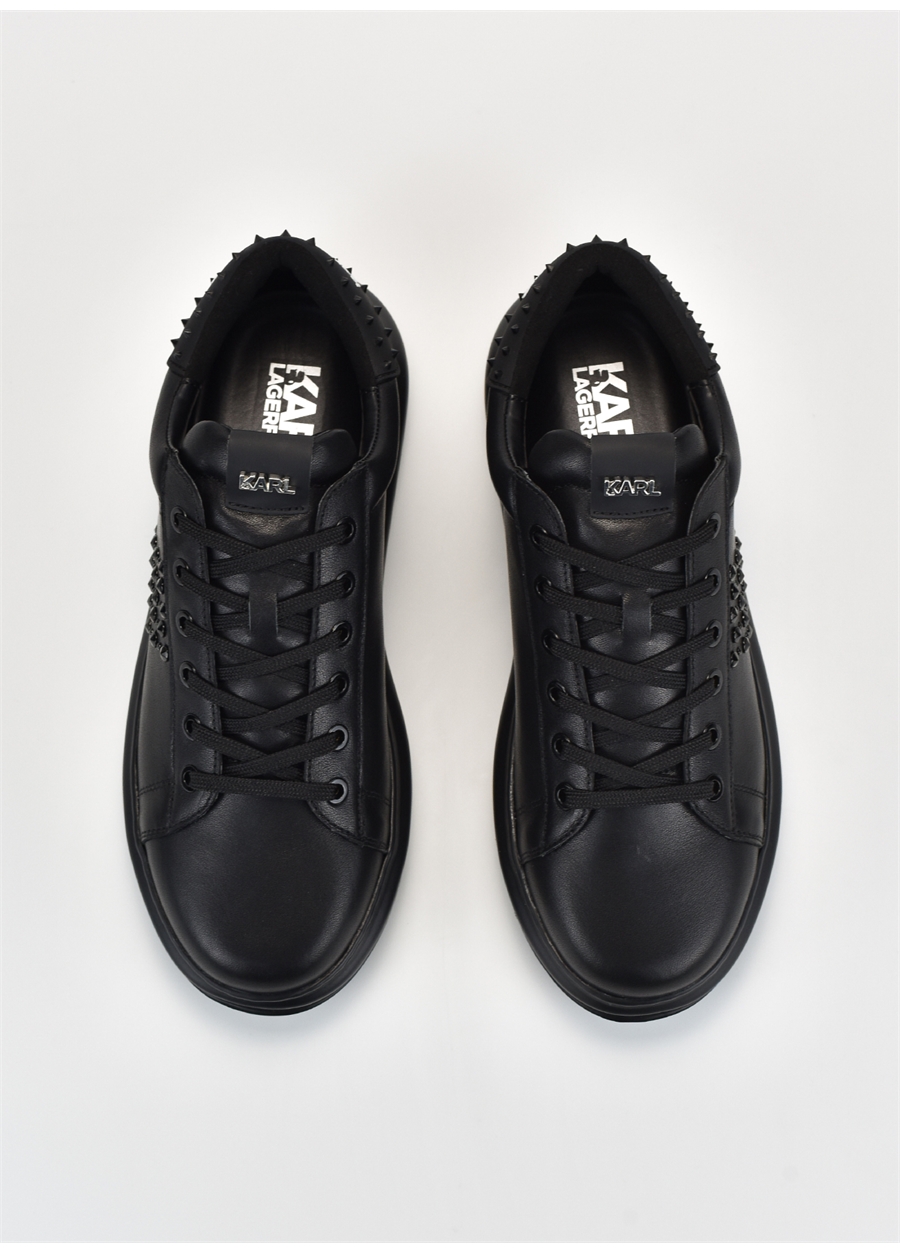 KARL LAGERFELD Siyah Erkek Deri Sneaker KAPRI MENS Stud Kounter Lo Lace_2