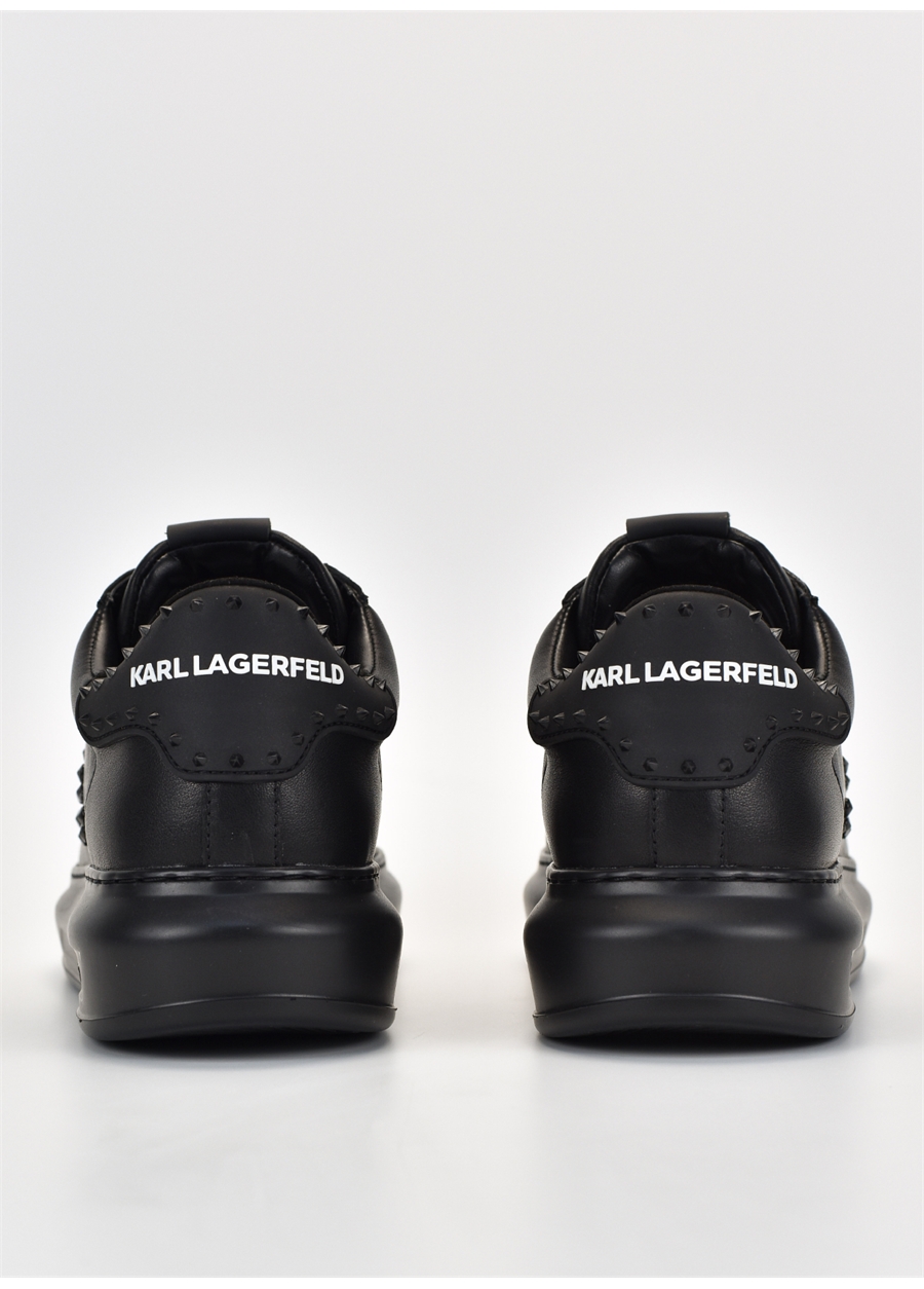 KARL LAGERFELD Siyah Erkek Deri Sneaker KAPRI MENS Stud Kounter Lo Lace_3