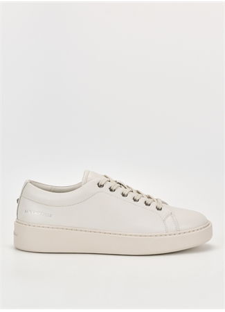 KARL LAGERFELD Beyaz Erkek Deri Sneaker FLINT Lace Lo Lthr_0