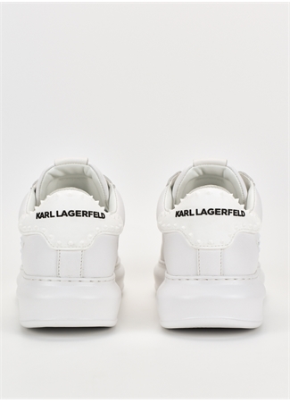 KARL LAGERFELD Beyaz Erkek Deri Sneaker KAPRI MENS Stud Kounter Lo Lace_3