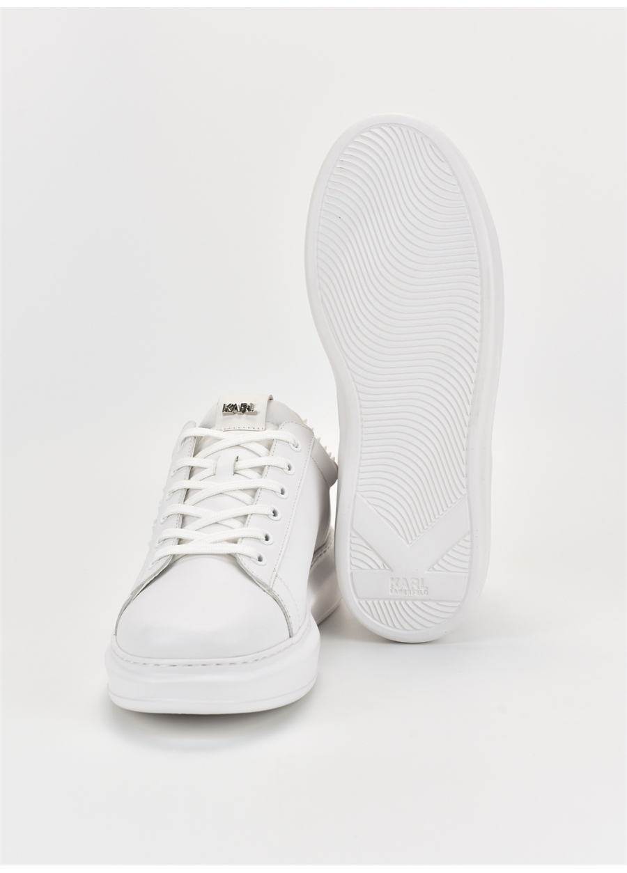 KARL LAGERFELD Beyaz Erkek Deri Sneaker KAPRI MENS Stud Kounter Lo Lace_4