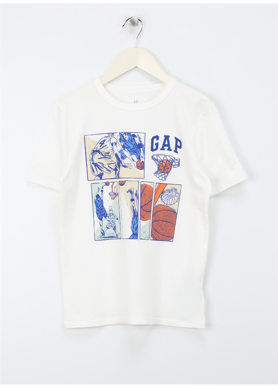 Gap Baskılı Beyaz Erkek T-Shirt 885813004
