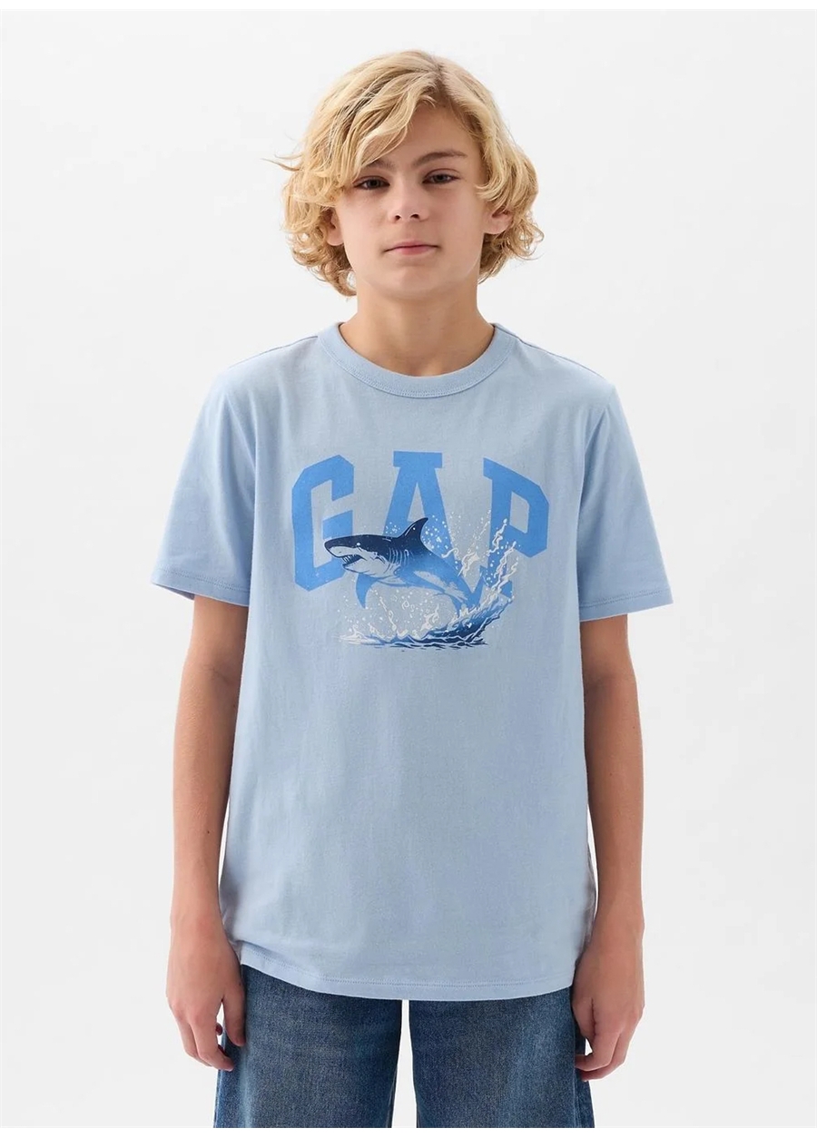Gap Baskılı Açık Mavi Erkek T-Shirt 890835