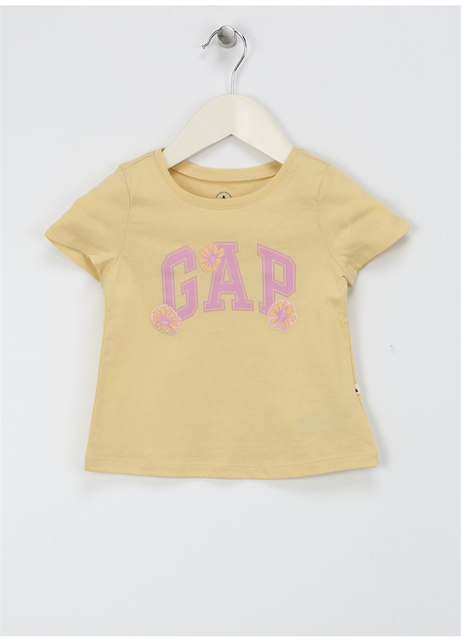 Gap Baskılı Sarı Kadın T-Shirt 862085006