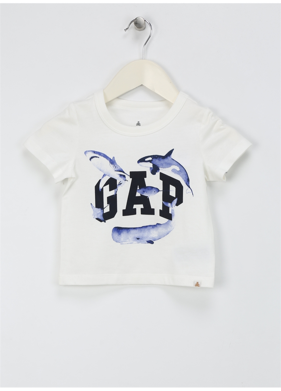 Gap Baskılı Beyaz Erkek T-Shirt 886967003