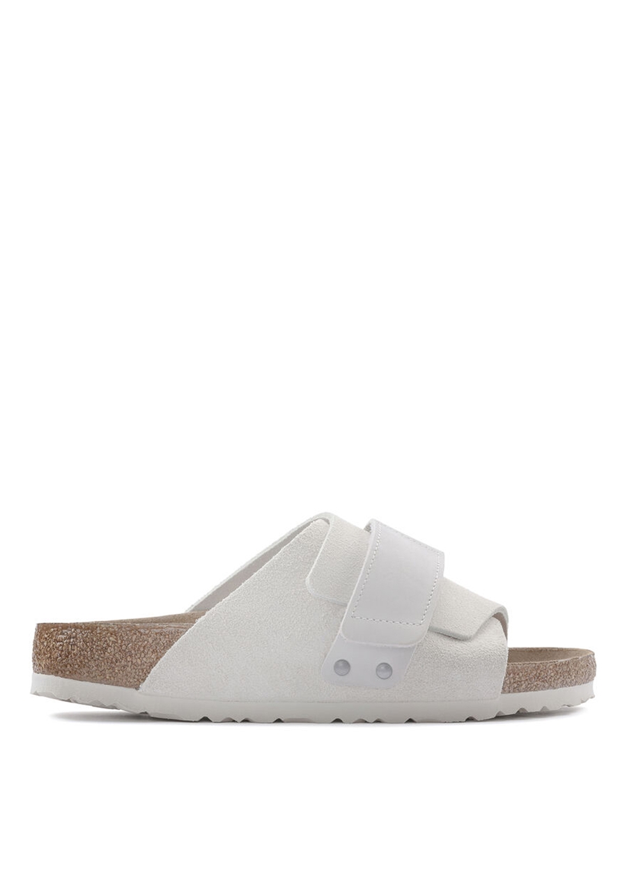 Birkenstock Beyaz Kadın Süet + Nubuk + Deri Terlik KYOTO_0