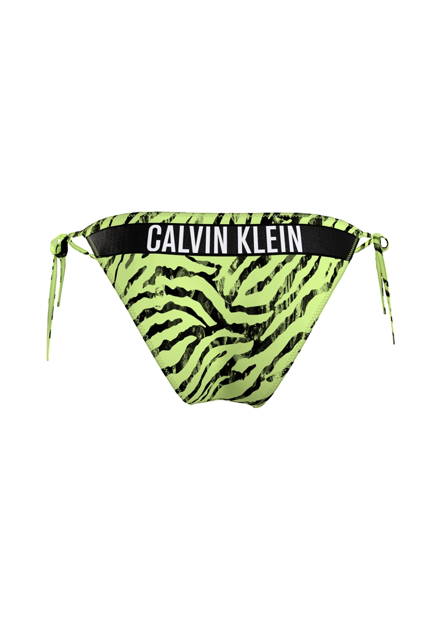 Calvin Klein Yeşil - Siyah Kadın Bikini Alt STRING SIDE TIE-PRINT KW0KW023360IC_4