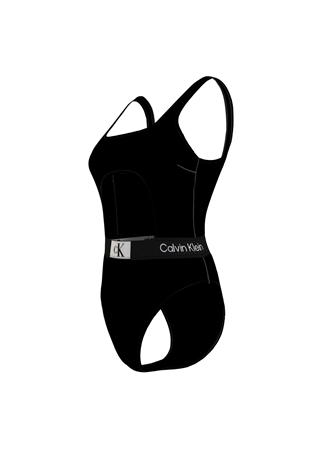 Calvin Klein Siyah Kadın Mayo CUT OUT ONE PIECE - RP KW0KW02357BE_1