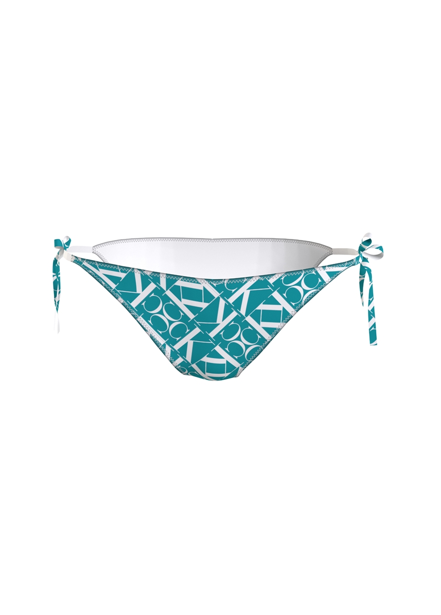 Calvin Klein Mavi - Beyaz Kadın Bikini Alt STRING SIDE TIE-PRINT KW0KW024860G1_0