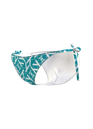 Calvin Klein Mavi - Beyaz Kadın Bikini Alt STRING SIDE TIE-PRINT KW0KW024860G1_1