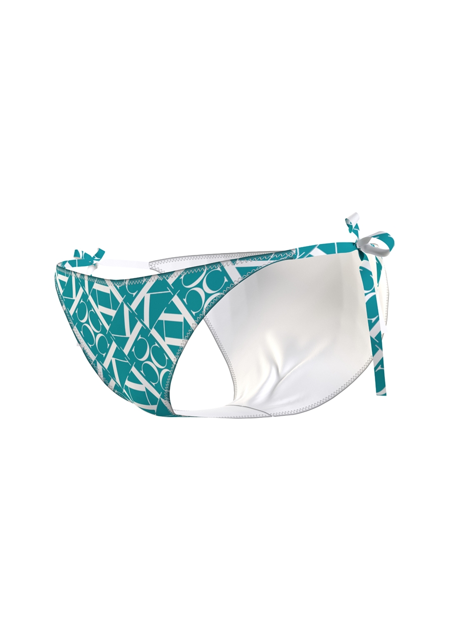 Calvin Klein Mavi - Beyaz Kadın Bikini Alt STRING SIDE TIE-PRINT KW0KW024860G1_1