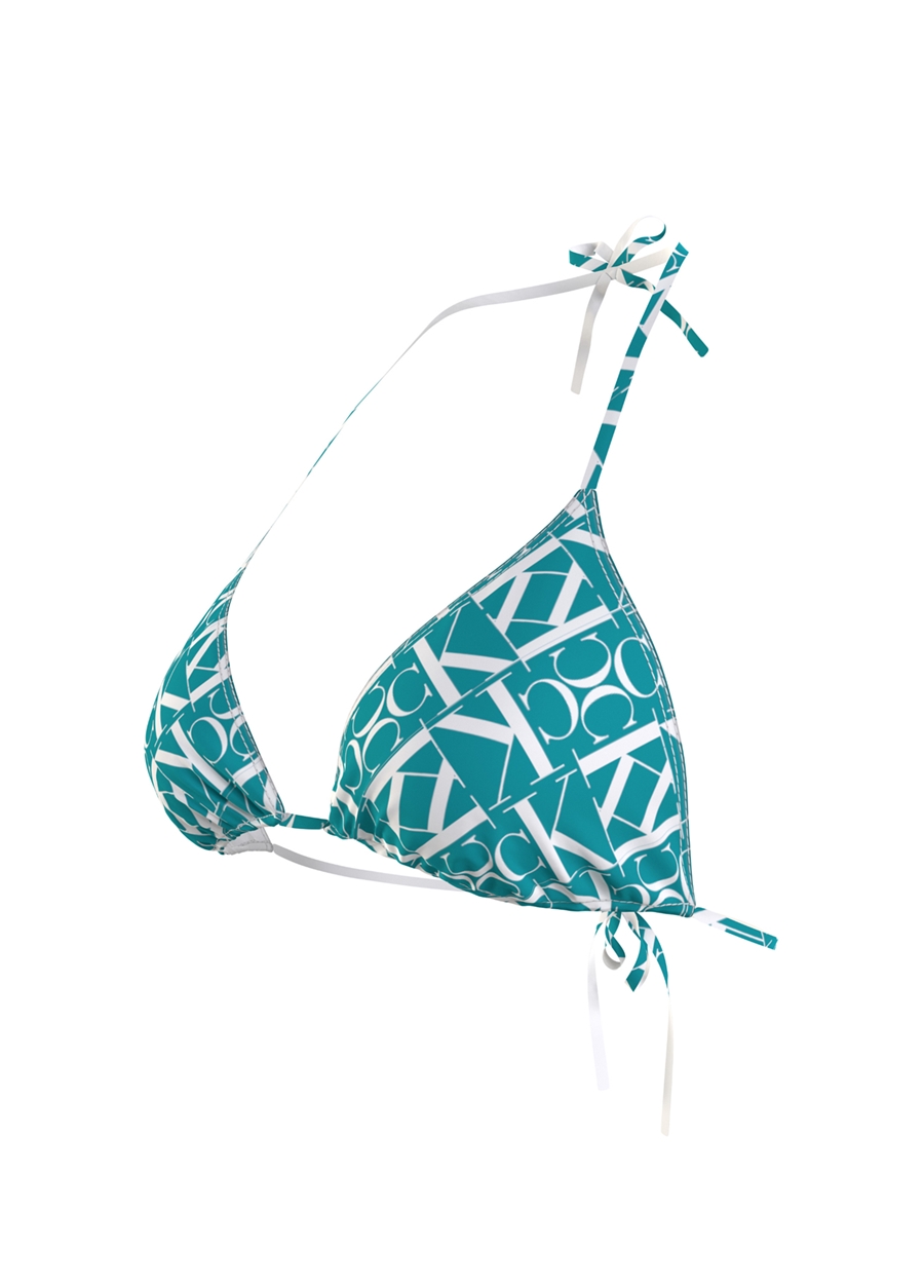 Calvin Klein Mavi - Beyaz Kadın Bikini Üst TRIANGLE-RP-PRINT KW0KW024830G1_1