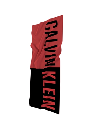 Calvin Klein Kırmızı - Siyah Plaj Havlusu TOWEL- BLOCK KU0KU00122XM9_1