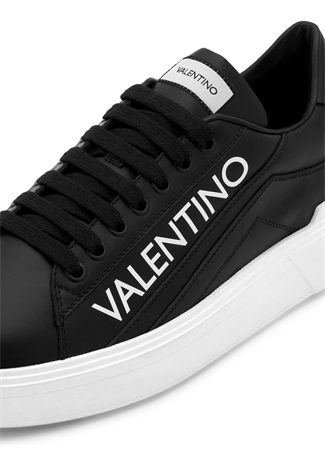 Valentino Siyah - Beyaz Erkek Deri Sneaker REY_4