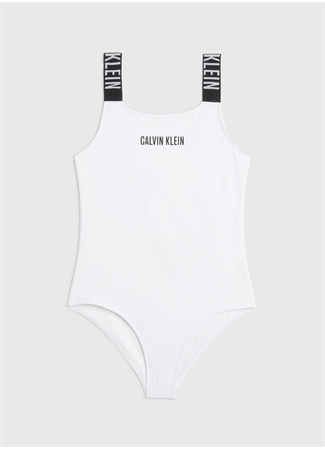 Calvin Klein Beyaz Kız Çocuk Mayo KY0KY00057YCD