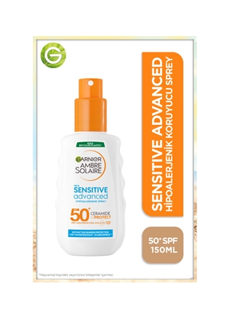 Garnier Ambre Solaire Sensitive Advanced Hipoalerjenik Güneş Koruyucu Sprey SPF50+ 150ML