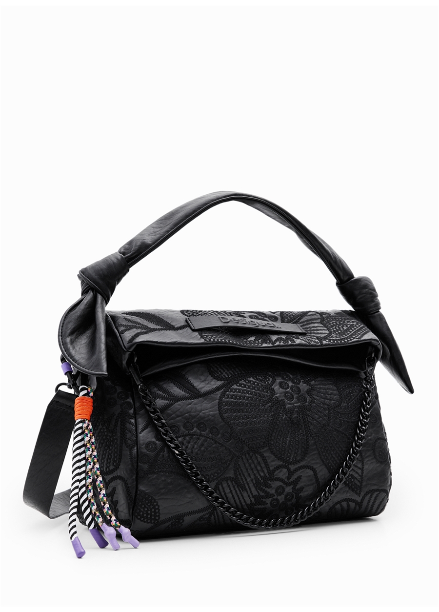 Desigual Siyah Kadın 16X29,5X21 Cm Çapraz Çanta 24SAXP702000_1