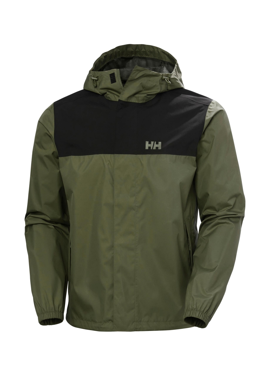 Helly Hansen Haki Erkek Kapüşon Yaka Normal Kalıp Yağmurluk HHA.53935_VANCOUVER_0