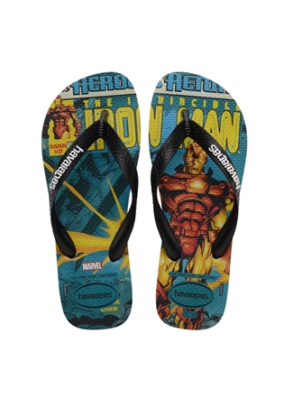 Havaianas Yeşil - Çok Renkli Erkek Plaj Terliği TOP MARVEL CLASSICS