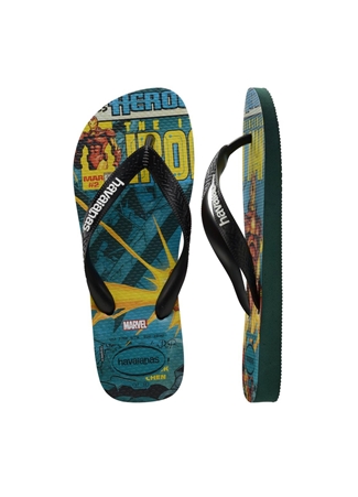 Havaianas Yeşil - Çok Renkli Erkek Plaj Terliği TOP MARVEL CLASSICS_4