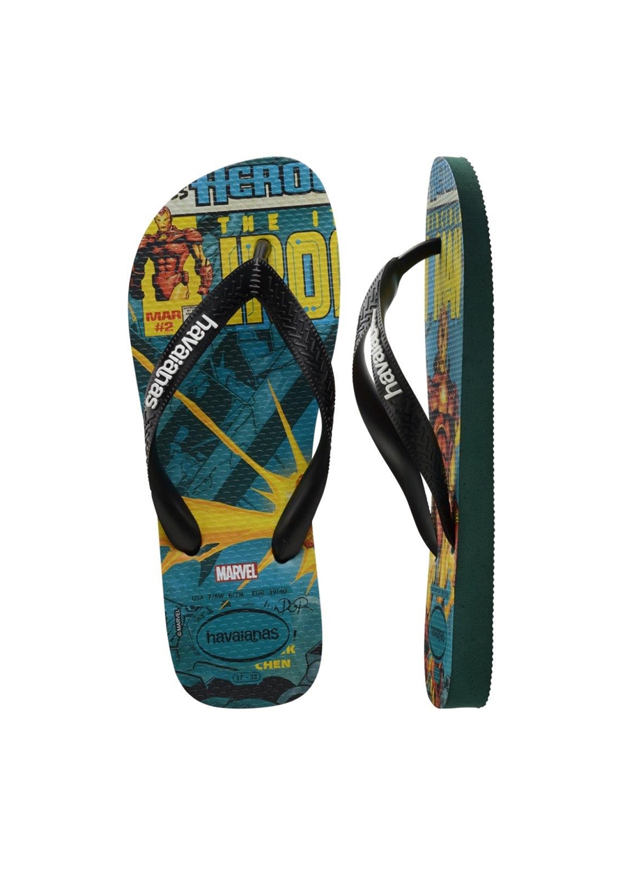 Havaianas Yeşil - Çok Renkli Erkek Plaj Terliği TOP MARVEL CLASSICS_4