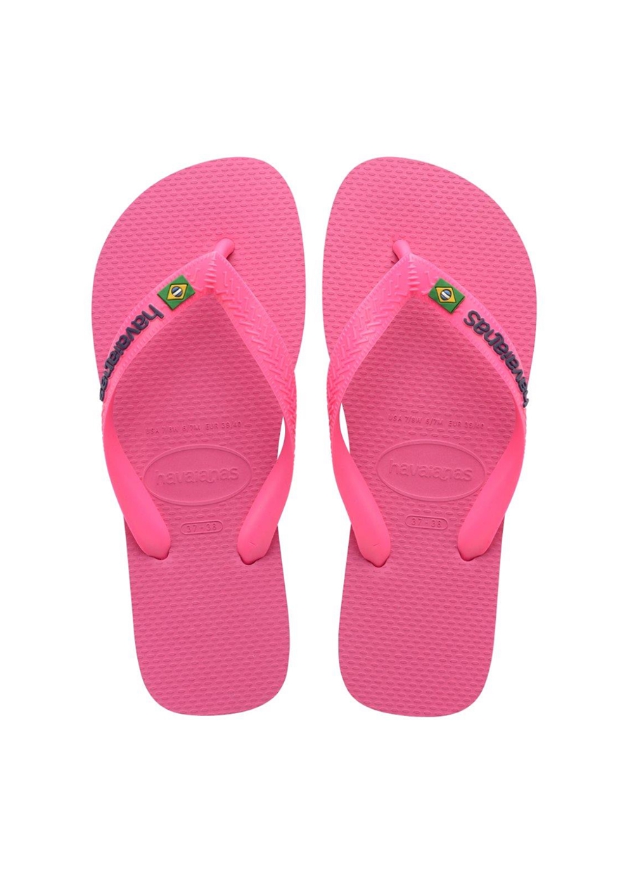 Havaianas Pembe Kadın Plaj Terliği BRASIL LOGO NEON_0