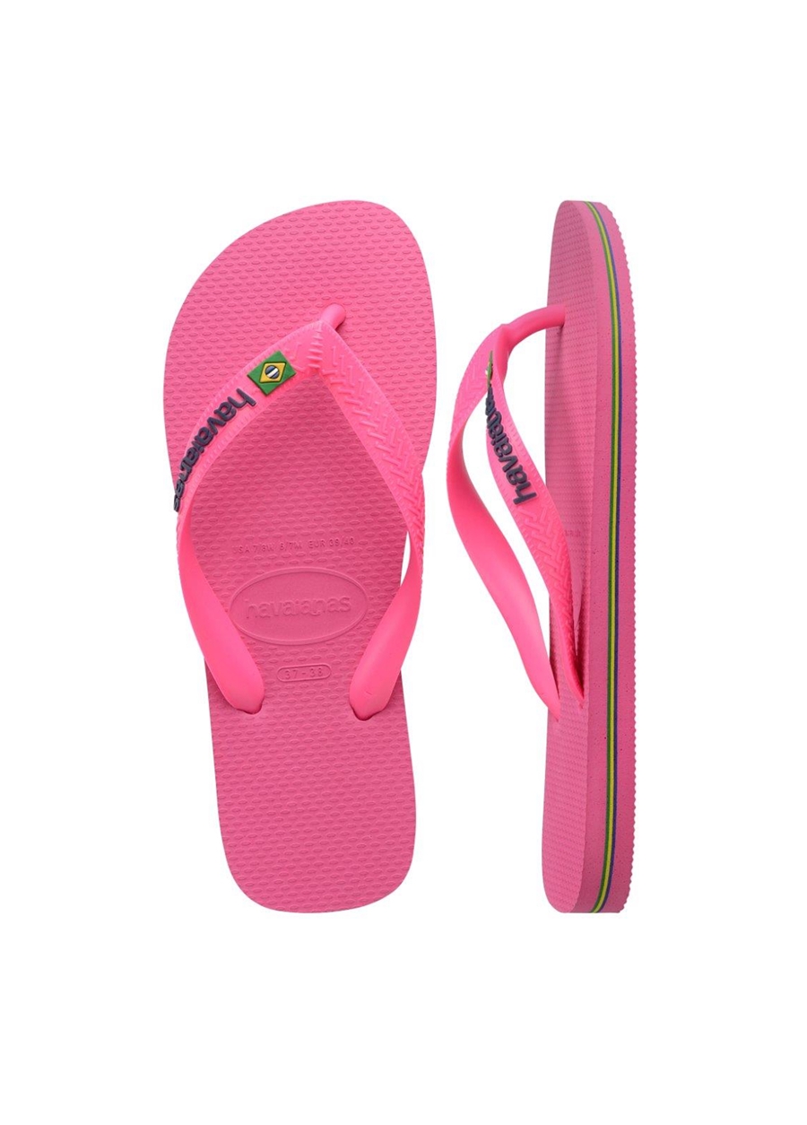 Havaianas Pembe Kadın Plaj Terliği BRASIL LOGO NEON_4