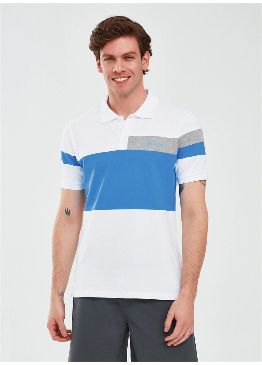 Skechers Beyaz Erkek Polo Yaka Normal Kalıp Polo T-Shirt S241196-100 Polo Shirt M Short Slee_0