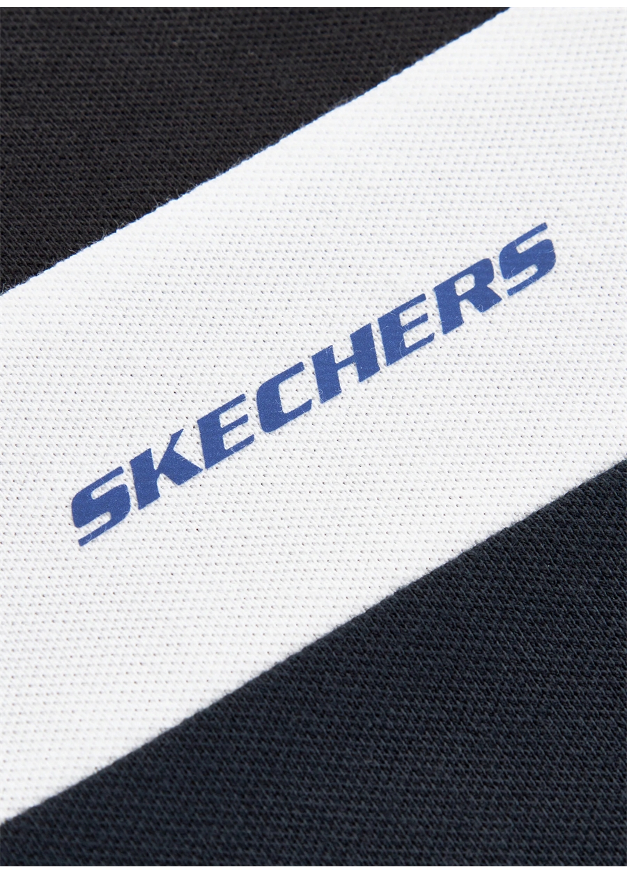 Skechers Siyah Erkek Polo Yaka Normal Kalıp Polo T-Shirt S241196-001 Polo Shirt M Short Slee_4