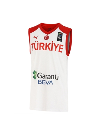 Puma 60660601-Turkey V-Neck Game Jersey Beyaz Erkek V Yaka Normal Kalıp Forma_0