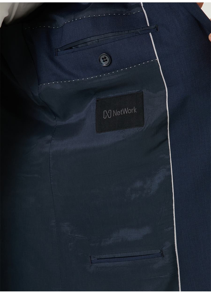 Network Normal Bel Slim Fit Lacivert Erkek Takım Elbise 1090702_9