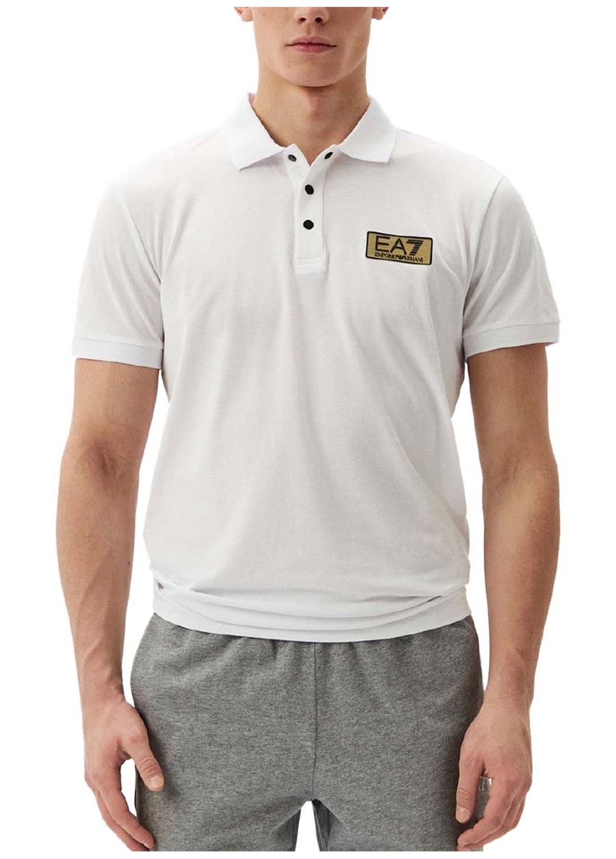 EA7 Beyaz Erkek Polo T-Shirt 3DPF02PJ5AZ_0