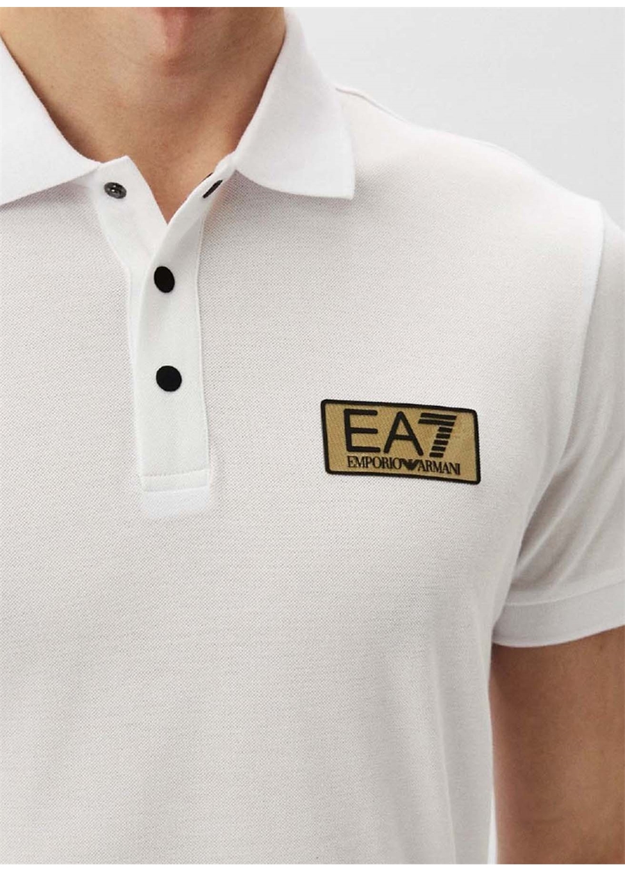 EA7 Beyaz Erkek Polo T-Shirt 3DPF02PJ5AZ_2