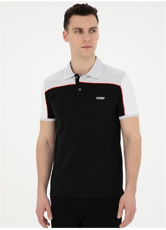 Pierre Cardin Baskılı Siyah Erkek Polo T-Shirt GUNOS_2