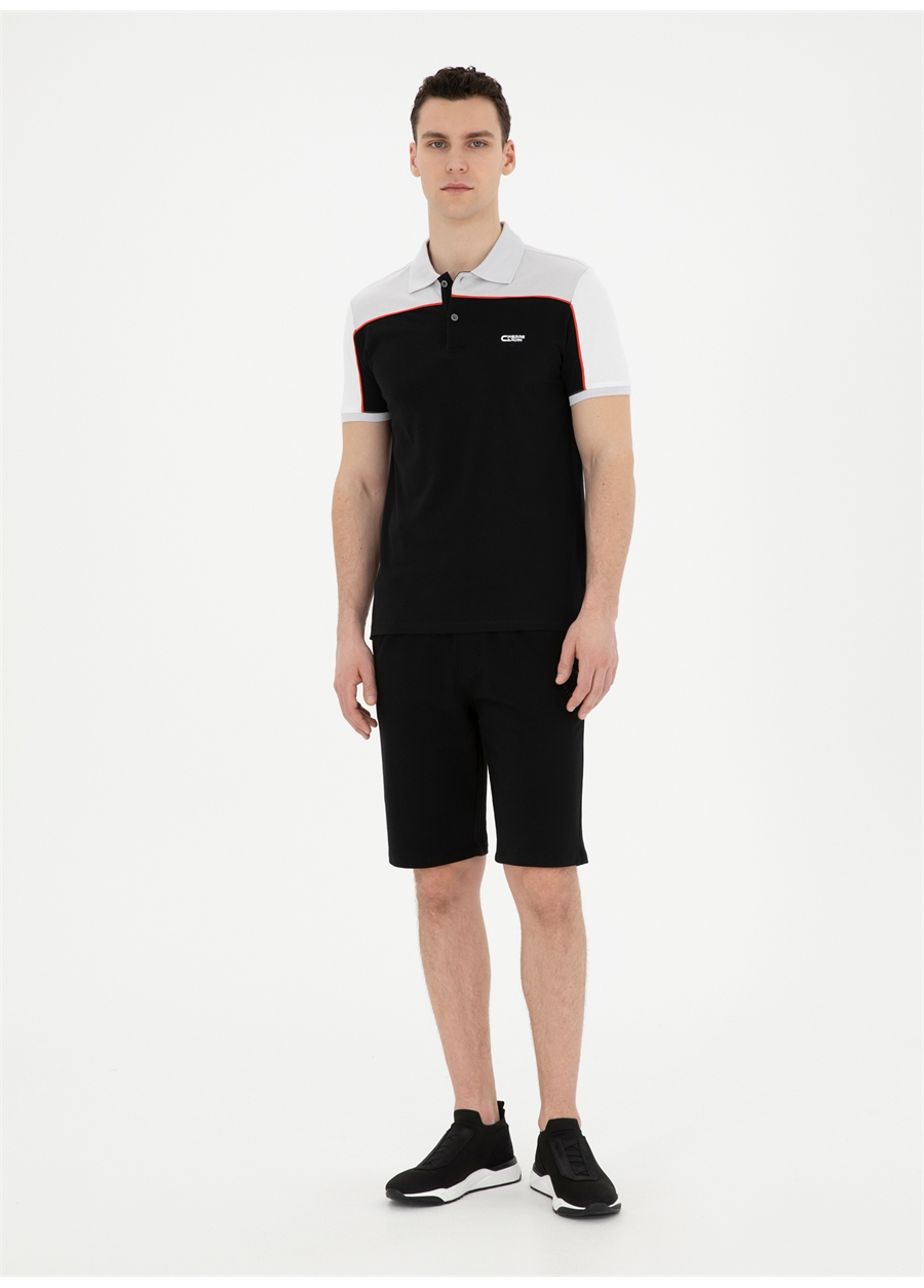 Pierre Cardin Baskılı Siyah Erkek Polo T-Shirt GUNOS_3