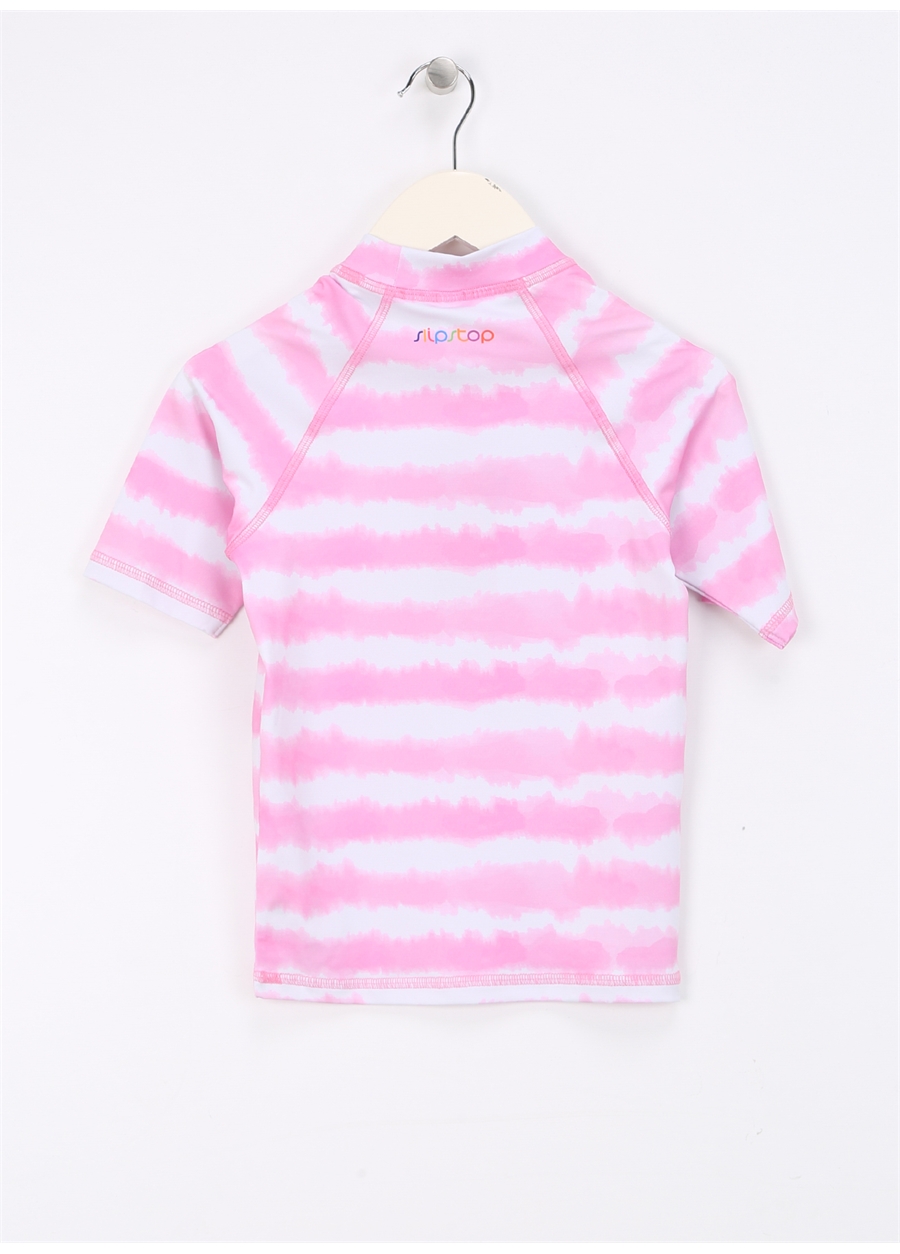 Slipstop Çizgili Pembe - Beyaz Kadın T-Shirt ST2412050023_1