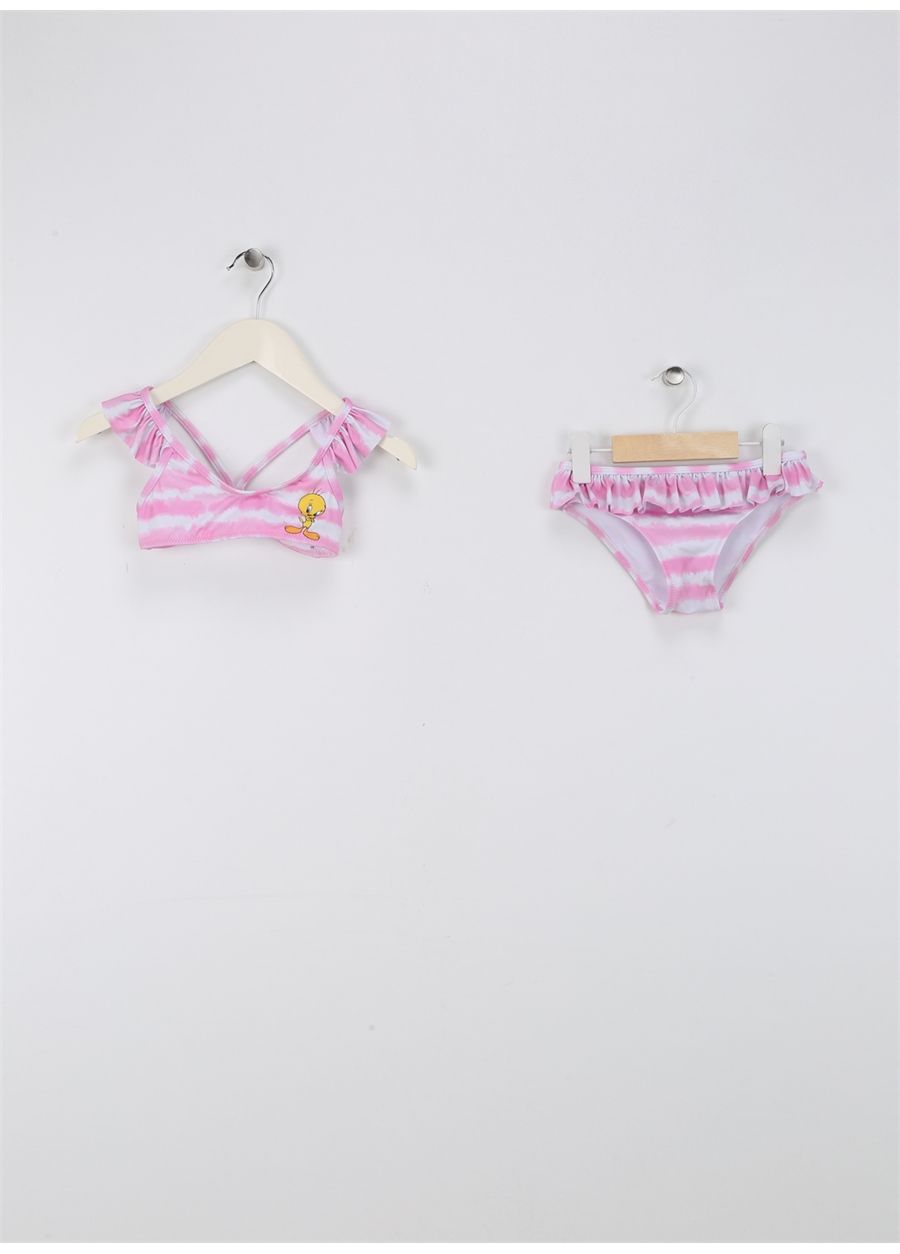 Slipstop Pembe - Beyaz Kadın Bikini Takım SB2412050125_0