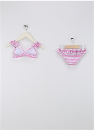 Slipstop Pembe - Beyaz Kadın Bikini Takım SB2412050125_1