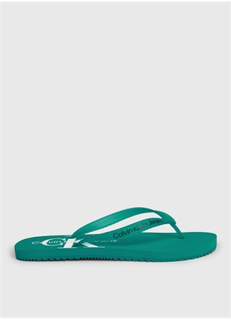 Calvin Klein Beyaz - Turkuaz Erkek Plaj Terliği BEACH SANDAL MONOGRAM TPU