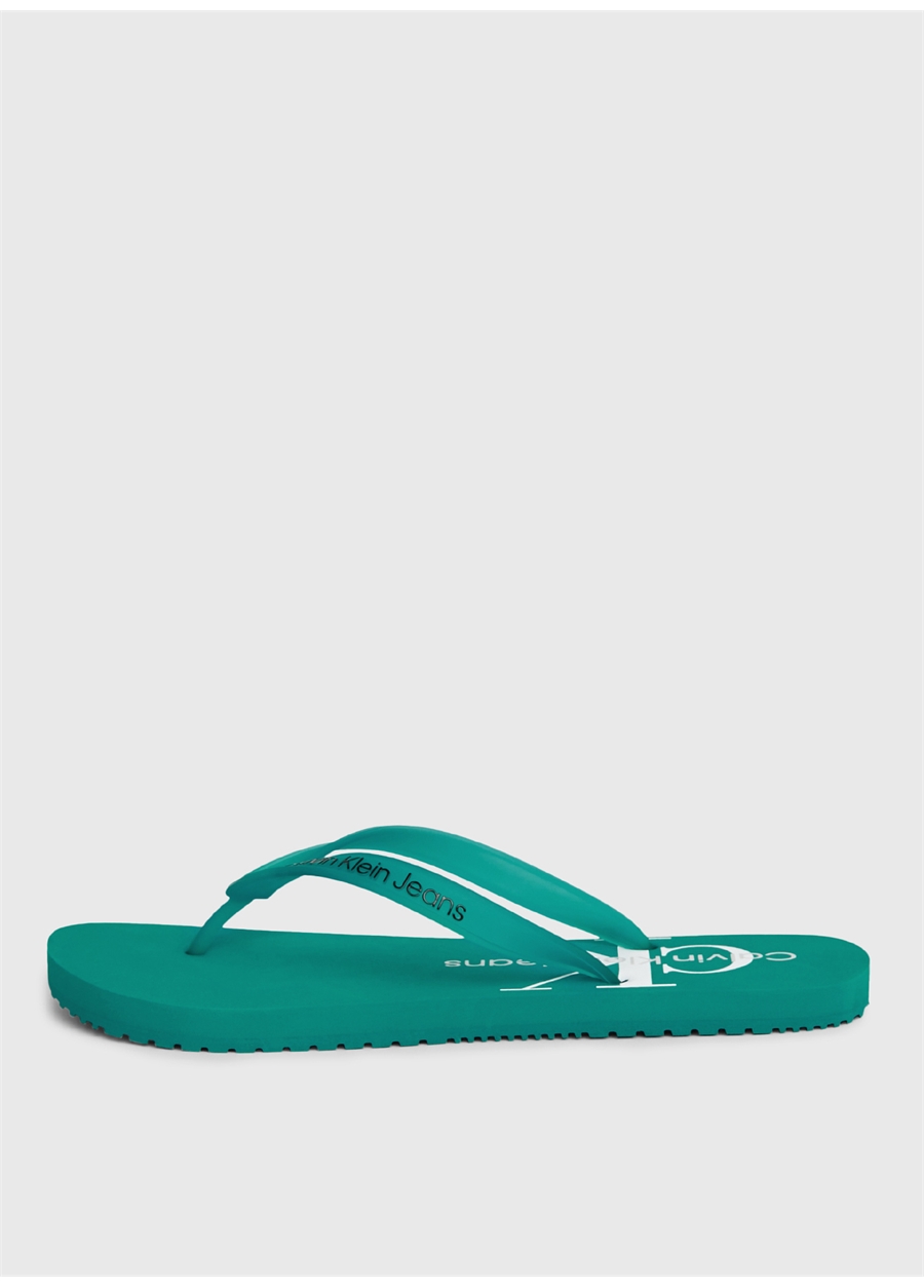 Calvin Klein Beyaz - Turkuaz Erkek Plaj Terliği BEACH SANDAL MONOGRAM TPU_1