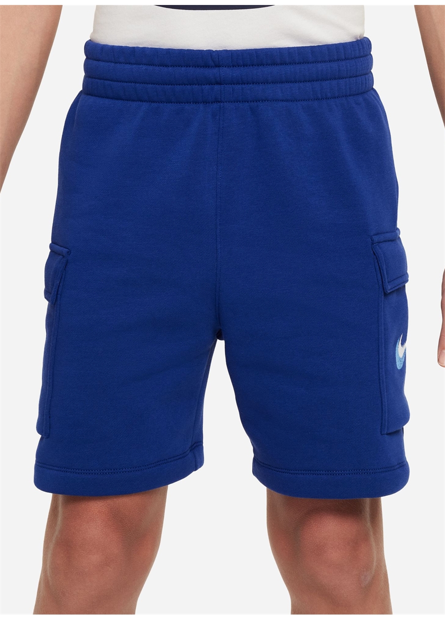 Nike Lastikli Bel Normal Mavi Erkek Şort HF5524-455-B NSW SI FLC SHORT_2