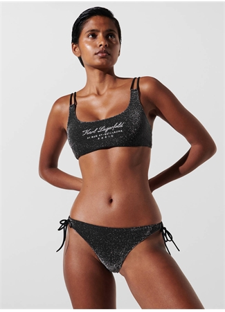 KARL LAGERFELD Siyah Kadın Bikini Alt 240W2214_1