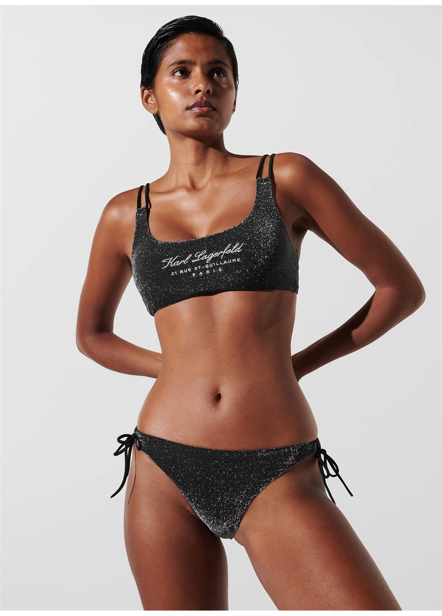 KARL LAGERFELD Siyah Kadın Bikini Alt 240W2214_1