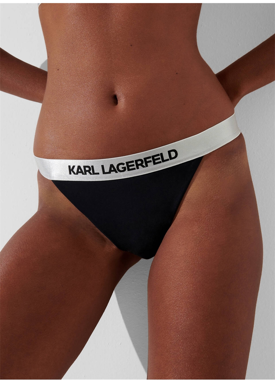 KARL LAGERFELD Siyah Kadın Bikini Alt 240W2219_2